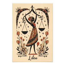 Satin Foto Paper Libra Celestial Zodiac