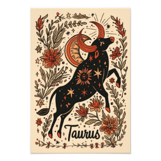 Satin Foto Paper Taurus Celestial Zodiac
