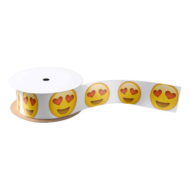 Satin"Herzauge" emoji Band Satinband (Spule)