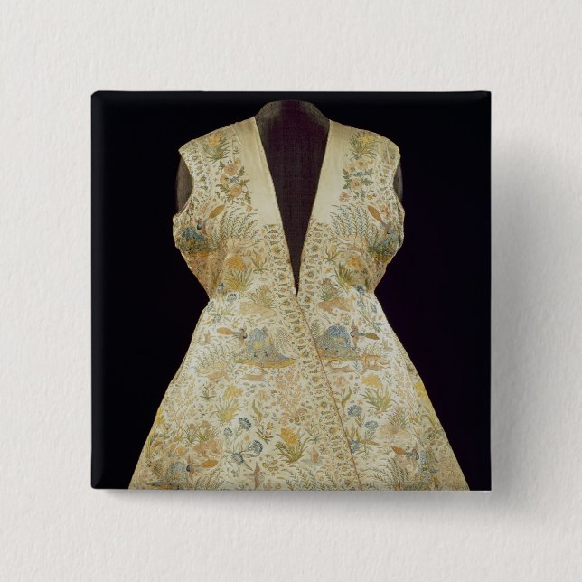 Satin-Jagd-Mantel gestickt mit Seiden herein Button (Vorderseite)