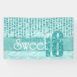 Satin Jewel 16 . Geburtstag Aquamarin ID260 Banner