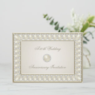 Satin Pearl 30. Hochzeitsjubiläum 5x7 Einladung