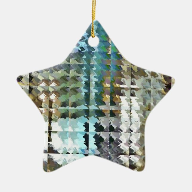 Satin-Quiltierung   Keramik Ornament (Vorne)