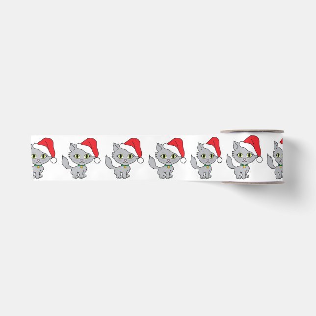 Satin Ribbon/Santa Kitty Satinband (Vorderseite)
