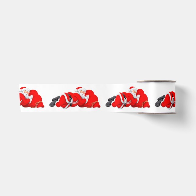 Satin Ribbon/Sleeping Santa Satinband (Vorderseite)