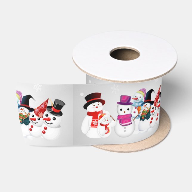 Satin Ribbon/Snowmen Satinband (Spule)