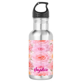 Satin Roses Personalized Water Bottle Edelstahlflasche