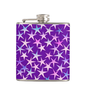 Satin stars, Lavendel auf lila Flachmann