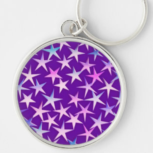 Satin stars, Lavendel auf lila Schlüsselanhänger