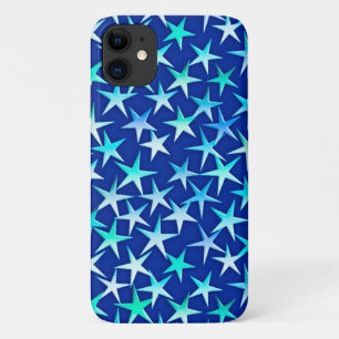 Satin-Sterne, blass blau auf Kobalt Case-Mate iPhone Hülle
