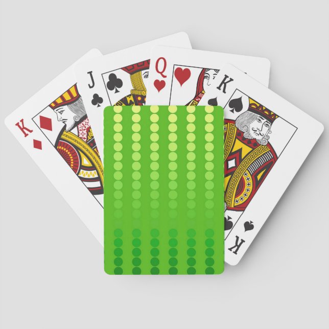Satindots - Kalkgrün Spielkarten (Rückseite)