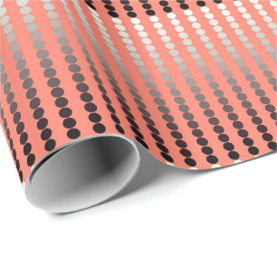 Satindots - Korallen und Zinnhalter Geschenkpapier