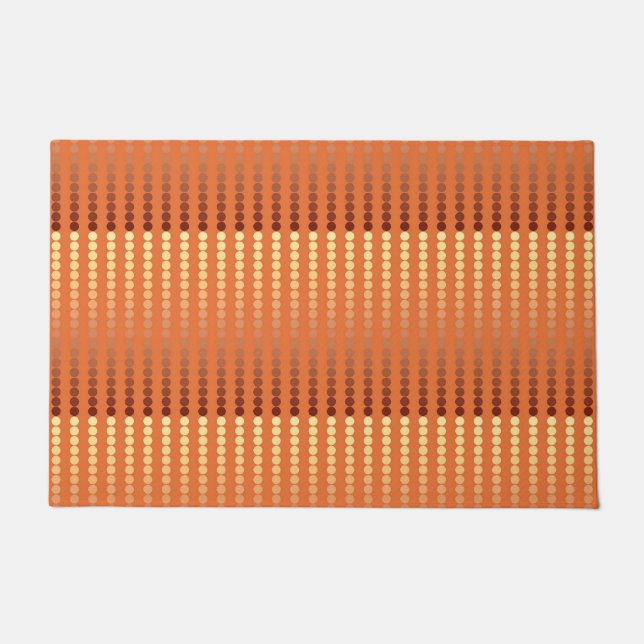 Satindots - Rostbraun und Gold Fußmatte (Vorderseite)