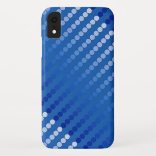 Satindots - Stahlblau iPhone XR Hülle