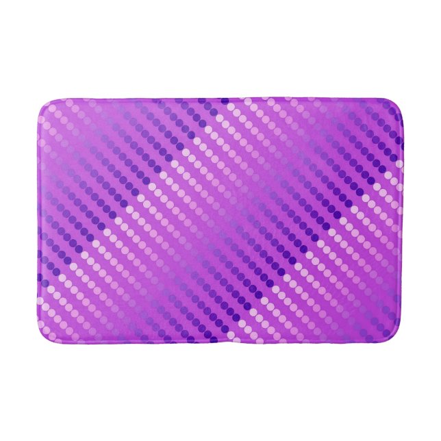 Satindots - violett und orchid badematte (Vorderseite)