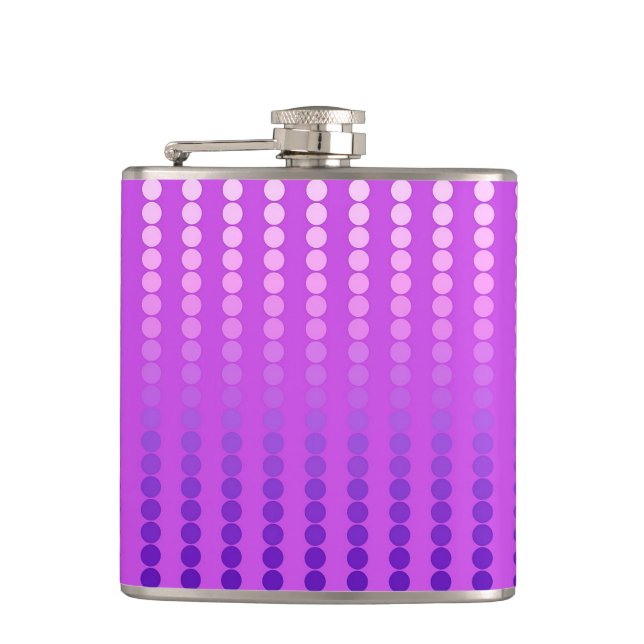 Satindots - violett und orchid flachmann (Vorderseite)