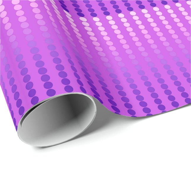Satindots - violett und orchid geschenkpapier (Rolleneckpunkt)