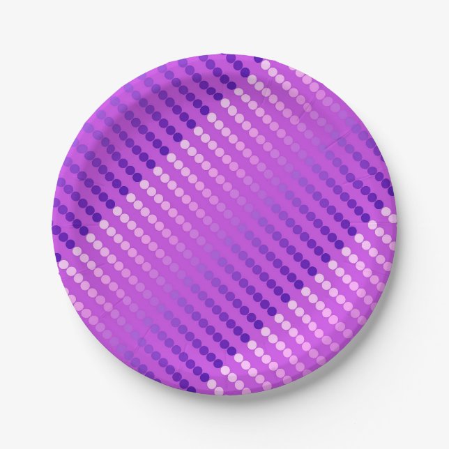 Satindots - violett und orchid pappteller (Vorderseite)