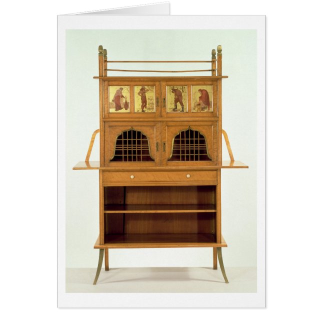 Satinwood-Kabinett mit gemalten Platten, c.1877 (Vorne)