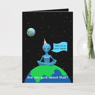 Satire Alien Birthday Card by Jo Images Karte