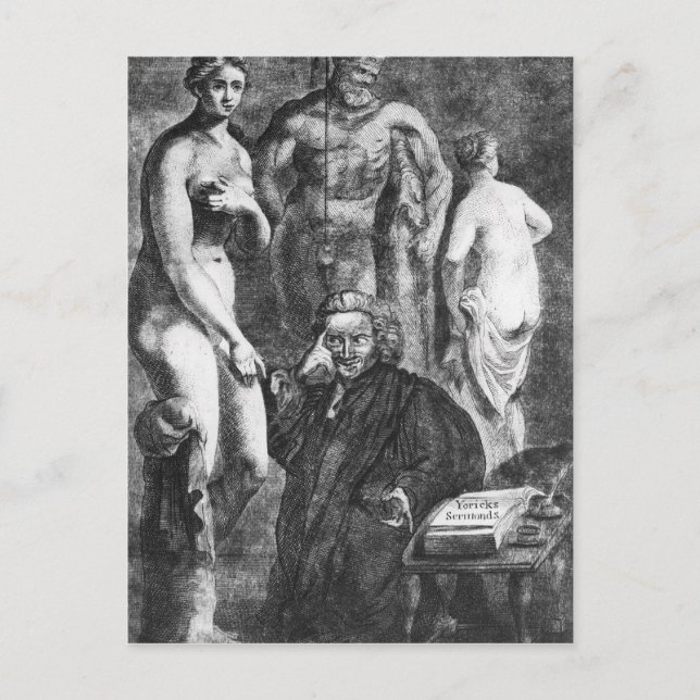 Satireportrait von Laurence Sterne, c.1761 Postkarte (Vorderseite)