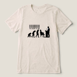 Satirical Blue Politician Silhouette Tri-Blend Shirt