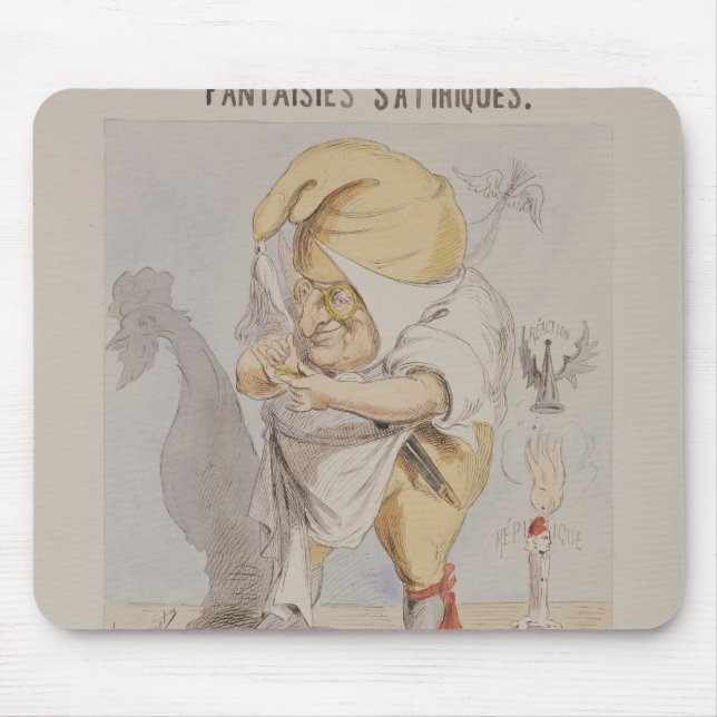 Satirical Fantasien, Karikatur von Adolphe Mousepad (Vorne)