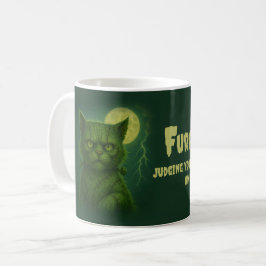 Satirisch Furankenstein - Spooky Goth Stiched Cat Kaffeetasse