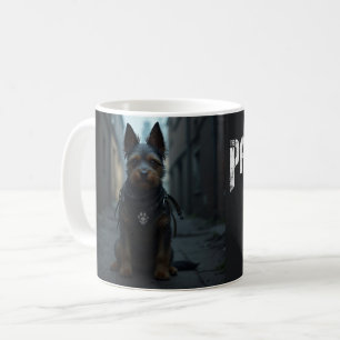 Satirisch The Pawnisher Vigilante Terrier Parody Kaffeetasse