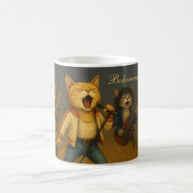 Satirische Bohemische Catsody Rocking Cats Kaffee