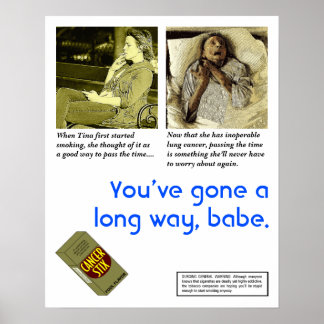 Satirisches Anti-Raucher-Poster Poster