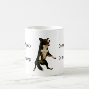 Satirisches Jump Song Titel & Texte Jumping Dog Kaffeetasse