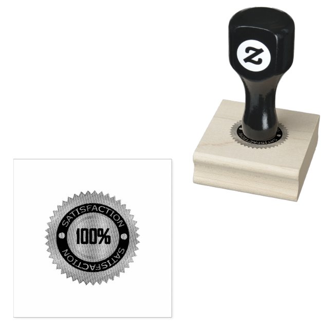 SATISFACTION Logo Lebendige Eindrücke Fuchsia-Tint Gummistempel (Stempel)
