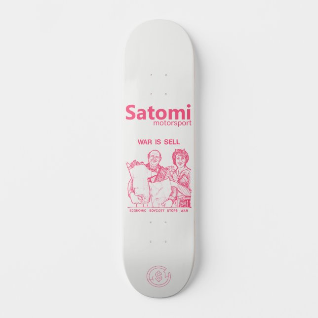 satomi motorsport KRIEG IST VERKAUF Skateboard (Vorderseite)