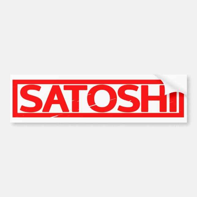 Satoshi-Briefmarke Autoaufkleber (Vorne)