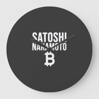 Satoshi Nakamoto White Edition Große Wanduhr