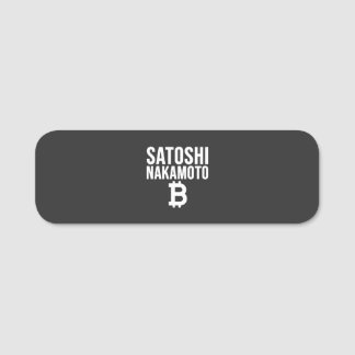Satoshi Nakamoto White Edition Namensschild