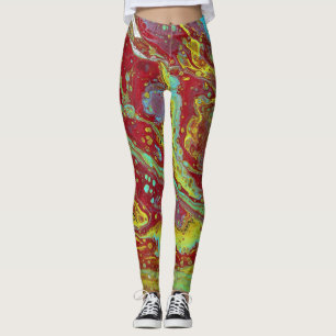 Sattel Auf 3 Free Form Psychedelische Leggings