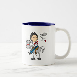 Sattel Auf Cowboy T-Shirts und Geschenke Zweifarbige Tasse
