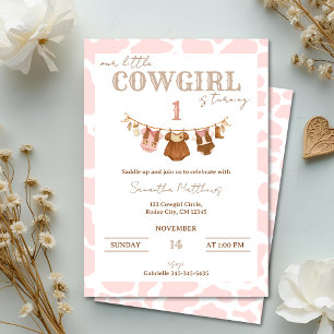 Sattel auf Rosa Cowgirl Western Geburtstag Einladung