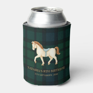 Sattel auf Vintage-Preppy-Pferdegeburtstag Dosenkühler
