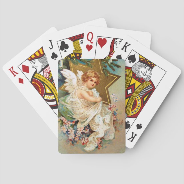 Sattel: Christmas Angel Spielkarten (Rückseite)