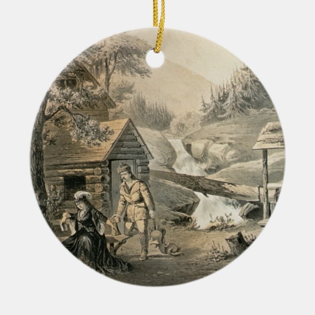 "Satteln Sie Ausbessern", Plakat für "Davy Keramik Ornament (Vorne)