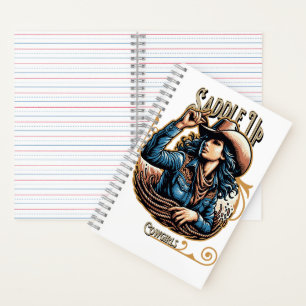 Satteln Sie das Cowgirl Notizbuch