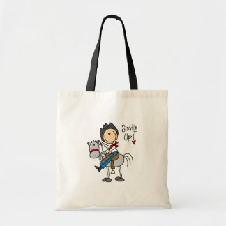Satteln Sie oben! Cowboy-Strichmännchen-Tasche Tragetasche