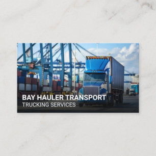 Sattelschlepper im Versandhafen Visitenkarte