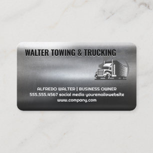 Sattelschlepper-Transport-Logo Industrielles Met Visitenkarte