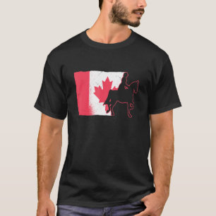 Sattelsitze Englisch reiten Kanada Flag Pferde Equ T-Shirt