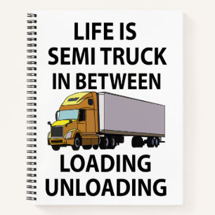 Sattelzug LKW-Fahrer Notizbuch