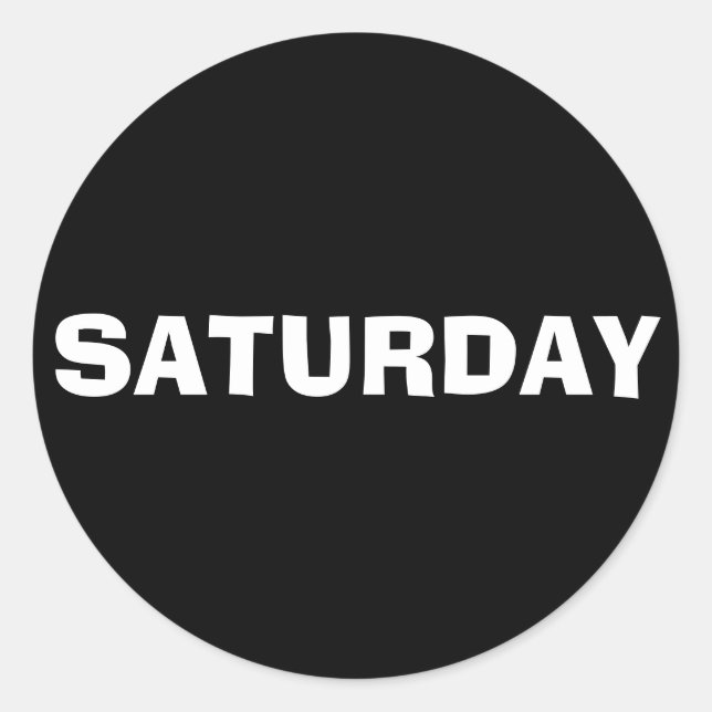 Saturday Ad Lib Black Sticker von Janz (Vorderseite)